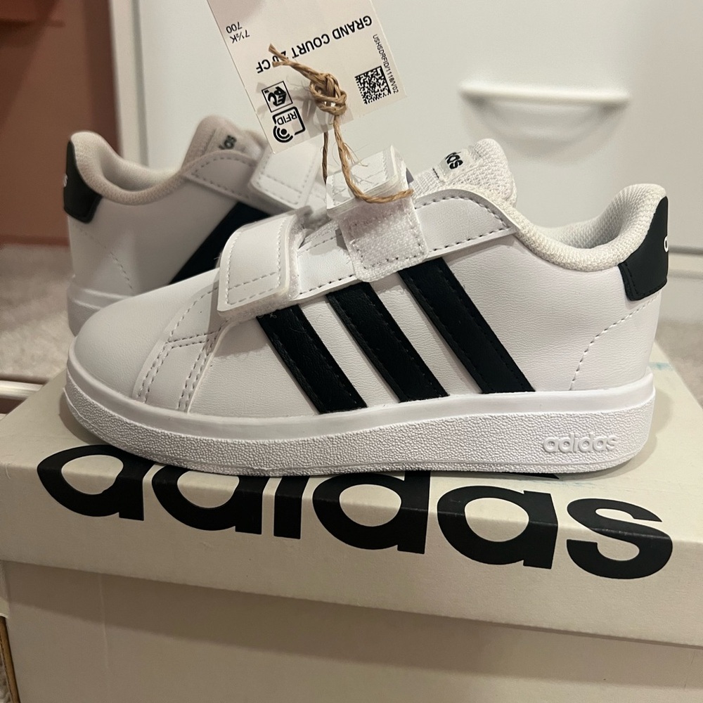 Adidas White and Black Classic Sneakers